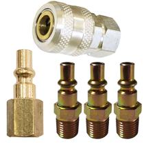 Kit Engate Rápido E Pinos (niple) Compressor Kit 5 Pçs 1/4 Kit Engate Rápido E Pinos (niple) Compressor Kit 5 Pçs 1/4