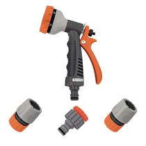 Kit engate rapido esguicho hidropistola 6 jatos tramontina com bico de torneira para mangueira de jardim 4 peças