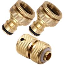 Kit Engate Rápido para Mangueira Jardim 1/2 + Bico Conector de Torneira 3/4 conversor de 1/2 Latão