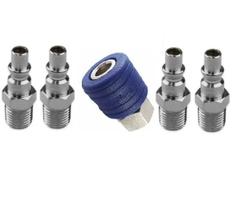 Kit Engate Rápido PL Com 5 Peças Ar Comprimido 1/4 Kit Engate Rápido PL Com 5 Peças Ar Comprimido 1/4