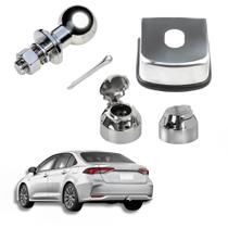 Kit Engate Tomada 6 Vias + Chapa Acabamento Universal 85mm