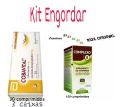 Kit Engordar 3 Cx Cobavital 30cp + 1cx Complexo B 100cp