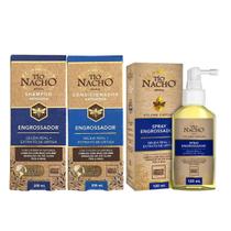 Kit Engrossador 200mL e Spray Engrossador 120mL - Tio Nacho Kit Engrossador 200mL e Spray Engrossador 120mL - Tio Nacho