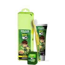 Kit Enlace Ben 10 Escova + Creme Dental + Fio Dental + Estojo Kit Enlace Ben 10 Escova + Creme Dental + Fio Dental + Estojo