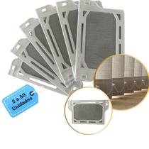 Kit Envelope Peso Lâminas de Persiana Vertical 9cm Manutenção Instalação Cortina 2 a 50 Un