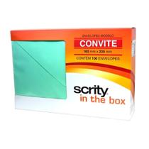 kit Envelopes para convite Tahiti Verde 114 mm x 162mm Scrity Unidadee