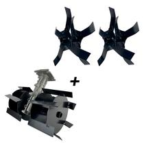 Kit Enxada Rotativa Capinadeira 28mm 6x6mm com Lâmina de Arado para Roçadeiras Stihl e Husqvarna