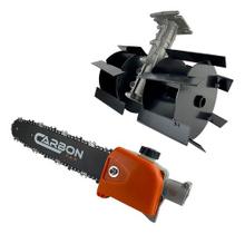 Kit Enxada Rotativa Capinadeira para Roçadeira a Gasolina 28mm 9 Estrias e Ponteira Motopoda Galhos Carbon Fak Kit Enxada Rotativa Capinadeira para Roçadeira a Gasolina 28mm 9 Estrias e Ponteira Motopoda Galhos Carbon Fak