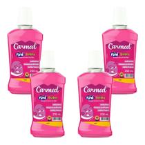 Kit Enxaguante Bucal Carmed Fini Beijos Com 4 Unidades De 250ml Cada