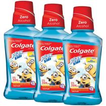 Kit Enxaguante Bucal Colgate Plax Kids Minions 250ml com 3 unidades Kit Enxaguante Bucal Colgate Plax Kids Minions 250ml com 3 unidades