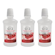 Kit Enxaguante Bucal Menta White Fresh OAZ 3 Caixas 250ml Cada