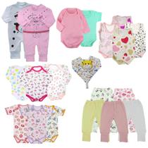 Kit Enxoval 20 Pçs Calça Body Macacão Naninha Roupa de Bebê