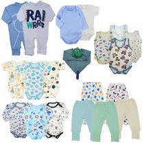 Kit Enxoval 20 Pçs Calça Body Macacão Naninha Roupa de Bebê