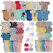 Kit Enxoval 32 peças Bebê menino e menina em Algodão.