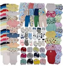 Kit enxoval bebê 34 peças algodão bebê menino menina e unissex