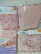 Kit enxoval bebe jogo de lençol americano e travesseiros