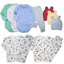 Kit Enxoval Conforto Roupa de Bebe Fofinho 11 Pç Body Pijama Kit Enxoval Conforto Roupa de Bebe Fofinho 11 Pç Body Pijama
