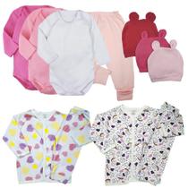 Kit Enxoval Conforto Roupa de Bebe Fofinho 11 Pç Body Pijama