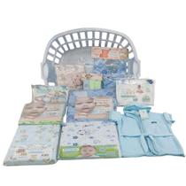 Kit enxoval de bebe infantil + cesto multiuso menino Kit enxoval de bebe infantil + cesto multiuso menino