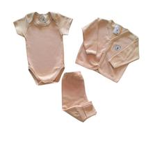 Kit Enxoval de Bebê Recém Nascido com 03 pçs Algodão