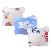 Kit Enxoval Inverno 3 Peças Touca Plush Gorro Com Orelhinha Kit Enxoval Inverno 3 Peças Touca Plush Gorro Com Orelhinha