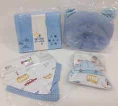 Kit Enxoval Papi Bebê Menino 7 Peças Fralda Travesseiro 86 Kit Enxoval Papi Bebê Menino 7 Peças Fralda Travesseiro 86