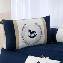 Kit enxoval para berço 504 cavalinho marinho luxo com babado berço Kit enxoval para berço 504 cavalinho marinho luxo com babado berço