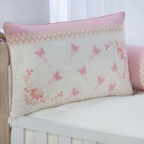 Kit enxoval para berço bebê modelo de trança borboletas rosê menina luxo