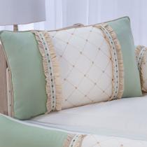 Kit enxoval para berço bebê mosaico verde/bege menino neutro luxo Kit enxoval para berço bebê mosaico verde/bege menino neutro luxo