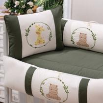 Kit enxoval para mini berço baby kids verde menino neutro Kit enxoval para mini berço baby kids verde menino neutro