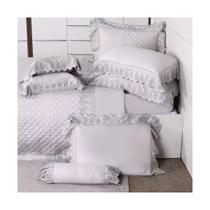 Kit Enxoval Queen C/Cobre Leito Bordado Inglês 10Pçs 100% Algodão Raffinato - Tessi