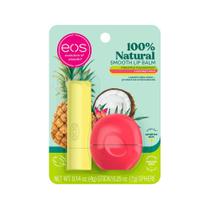 Kit EOS Smooth Lip Balm - Stick Pineapple Passionfruit 4g + Sphere Coconut Milk 7g