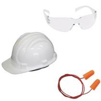 Kit Epi Proteção Capacete + Abafador 3M + Óculos 3M