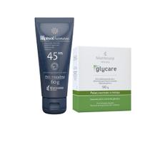 Kit Episol Homem FPS 45 Protetor Solar 60g + Glycare Sabonete Facial em Barra 90g - Mantecorp Skincare