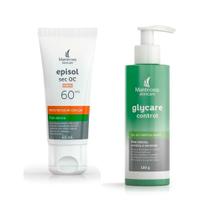 Kit Episol Sec Oc Fps 60 Claro Bg 60ml + Glycare Gel Limpeza Facial Intense 150g