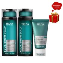 Kit Equilibrium Scalp 1 Shampoo 1 Condicionador 300ml 1 Máscara 150g Truss