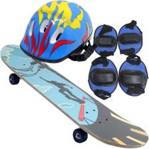 Kit Equipamentos Skate Infantil Radical Acessórios Proteção