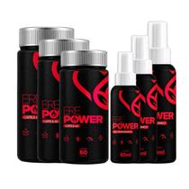 Kit Erepower Original 3 Potes 60 Cápsulas e 3 Spray Gel 60ml