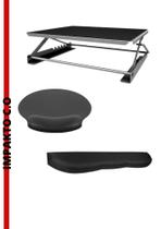 Kit Ergonômico Apoio para os pés Mousepad DVA LIMA e Apoio para digitação Reliza Kit Ergonômico Apoio para os pés Mousepad DVA LIMA e Apoio para digitação Reliza