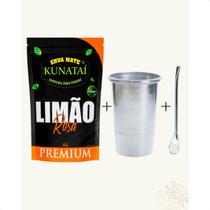 Kit Erva-mate Tereré Limão Rosa I Kunataí Premium 500g + Copo com tampa + Bomba Kit Erva-mate Tereré Limão Rosa I Kunataí Premium 500g + Copo com tampa + Bomba