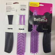 Kit esc cabelo bellesa rigida reta+ pente cabo largo pp Kit esc cabelo bellesa rigida reta+ pente cabo largo pp