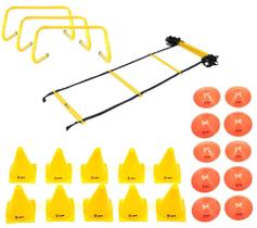 Kit Escada Agilidade Funcional Barreiras Cones E Chapéu