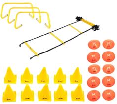 Kit Escada Agilidade Funcional Barreiras Cones E Chapéu