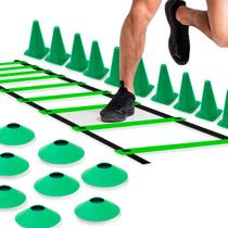 Kit Escada de Agilidade Treinamento Funcional Corda de Pular Academia Ginastica Treino Futebol