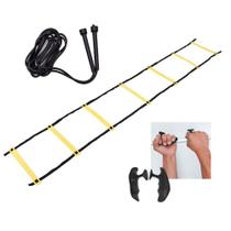 Kit Escada de Agilidade Treino Funcional com Corda + Grip de Proteção para Musculação Kit Escada de Agilidade Treino Funcional com Corda + Grip de Proteção para Musculação