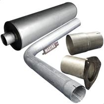 Kit Escap Tubos + Silencioso + Luva Caminhão 1214 1414 89 96