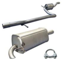 Kit Escapamento Abafador + Silencioso Fiesta Hatch G2 02 08 Kit Escapamento Abafador + Silencioso Fiesta Hatch G2 02 08