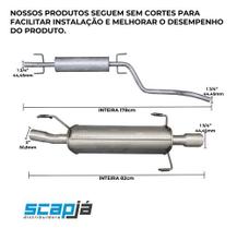 Kit Escapamento Abafador + Silencioso Meriva 1.8 02 A 05