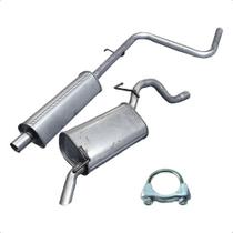 Kit Escapamento Abafador + Silencioso Palio 1.0 1996 A 2002