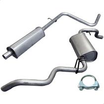 Kit Escapamento Abafador + Silencioso Siena 1.4 8v 2005 2008 Kit Escapamento Abafador + Silencioso Siena 1.4 8v 2005 2008